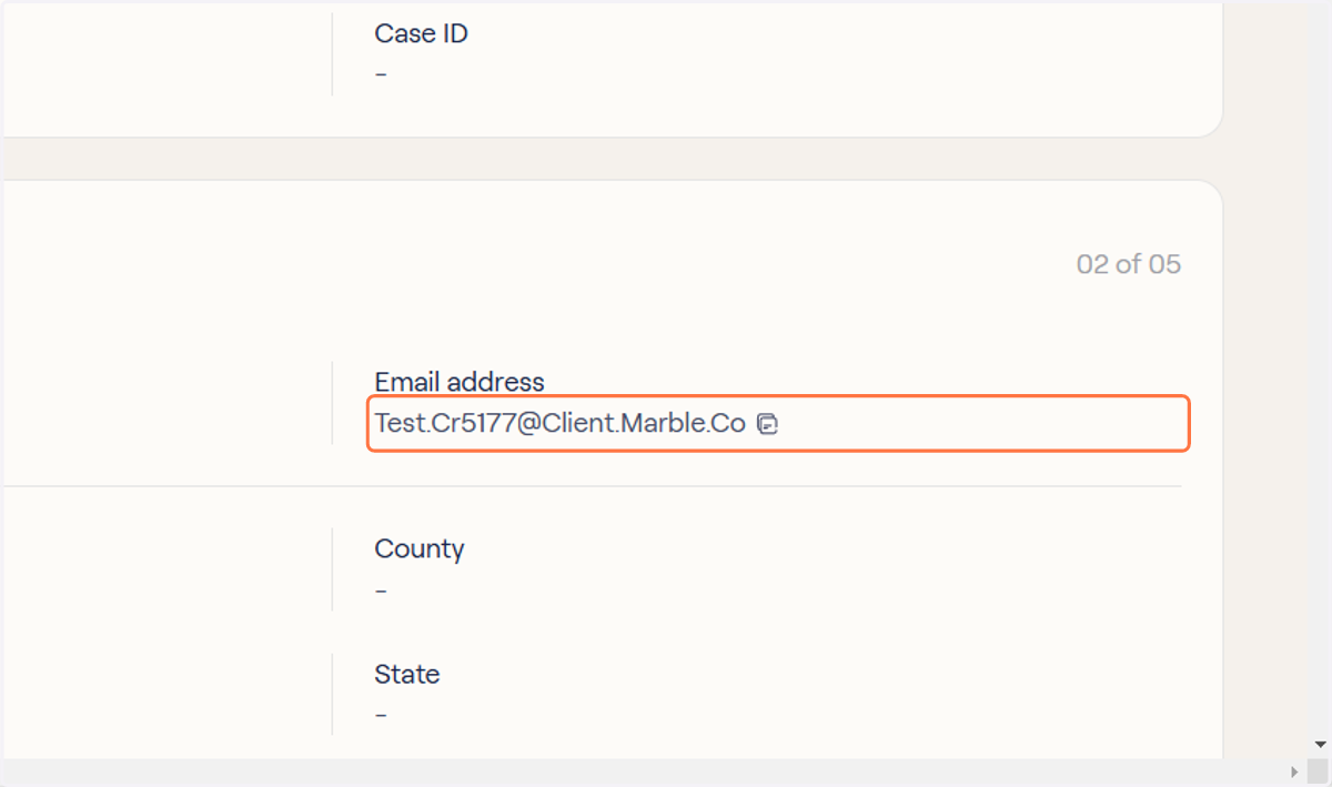 Copy their Marble Email Address