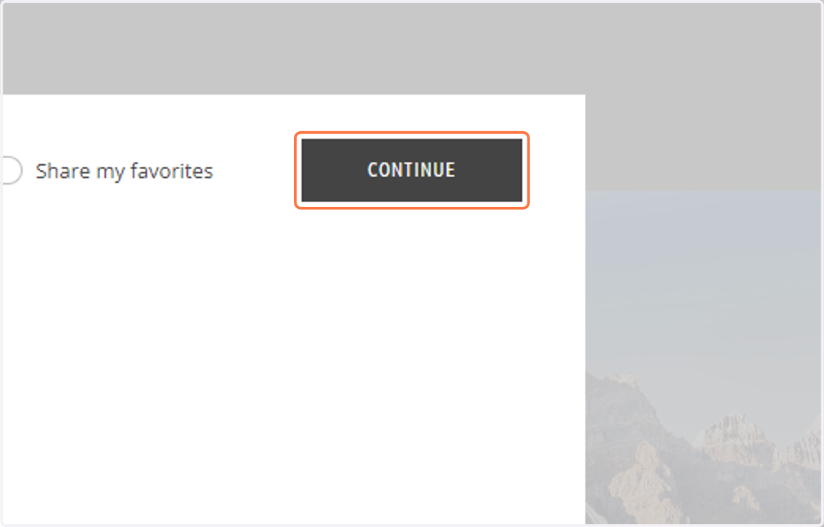 To add the track to your slideshow, click on the track to select it, and press "Continue".