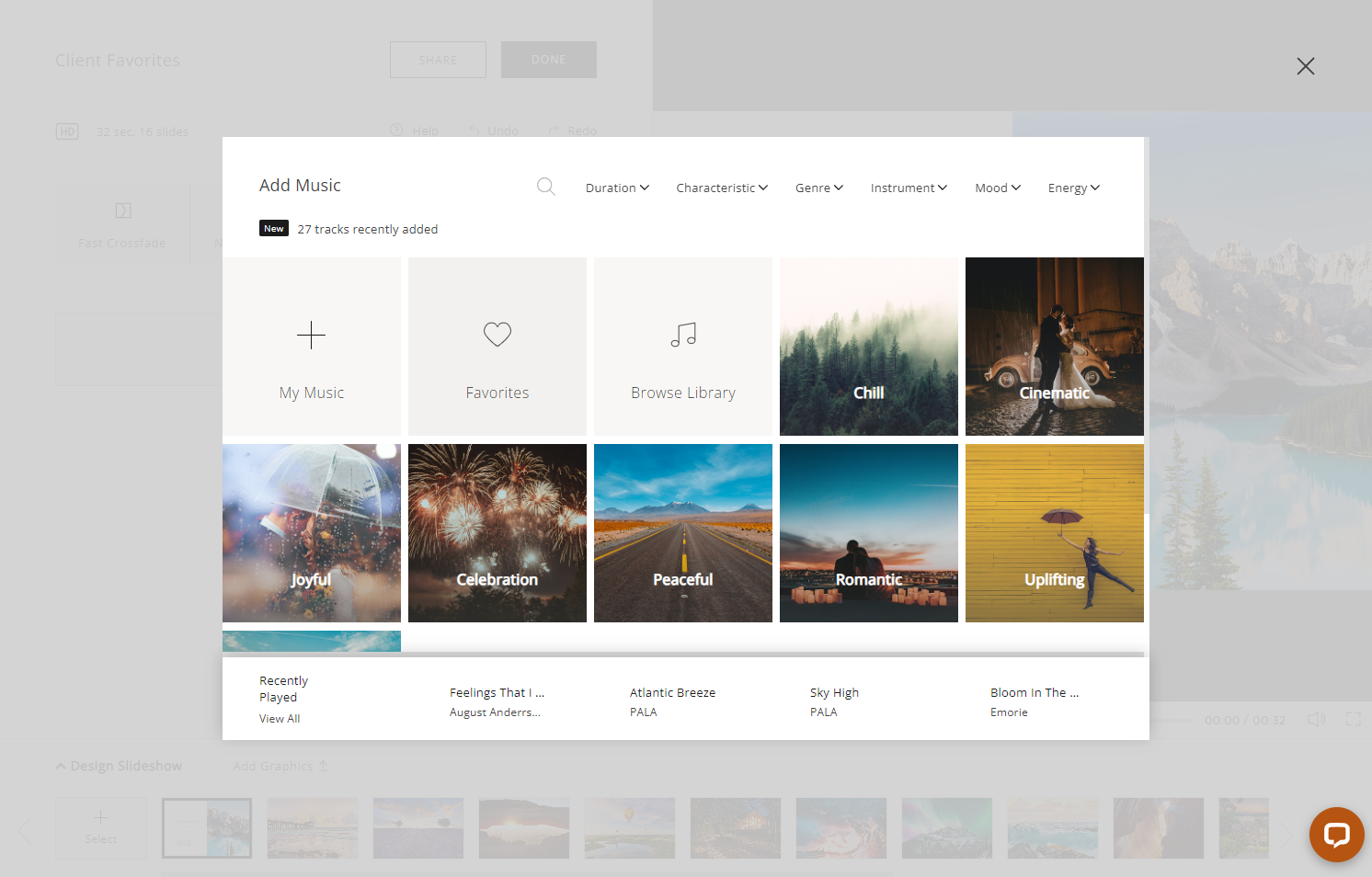You can also sort through your favorited tracks.