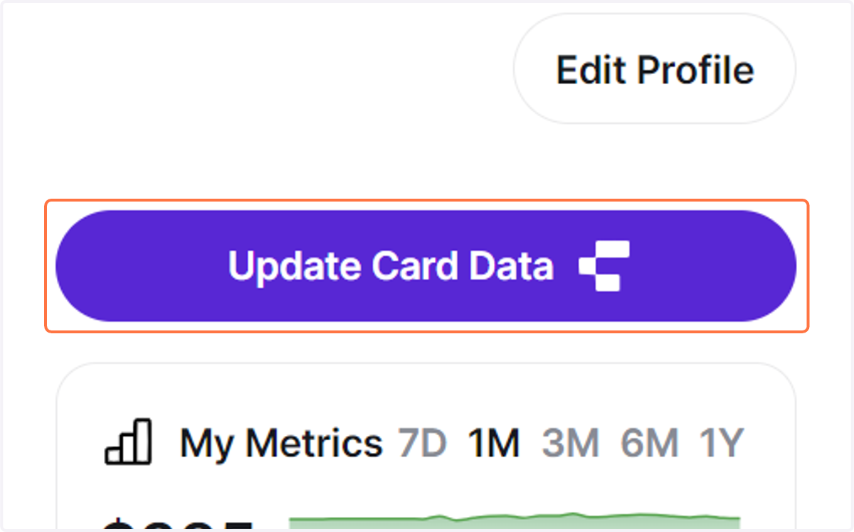 Click on Update Card Data