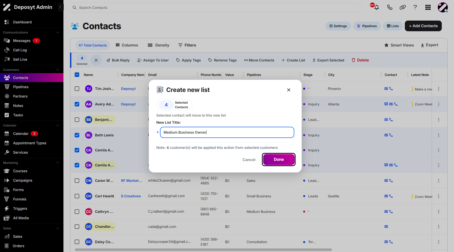 Step 7: Once everything is set up, click on Done to proceed.