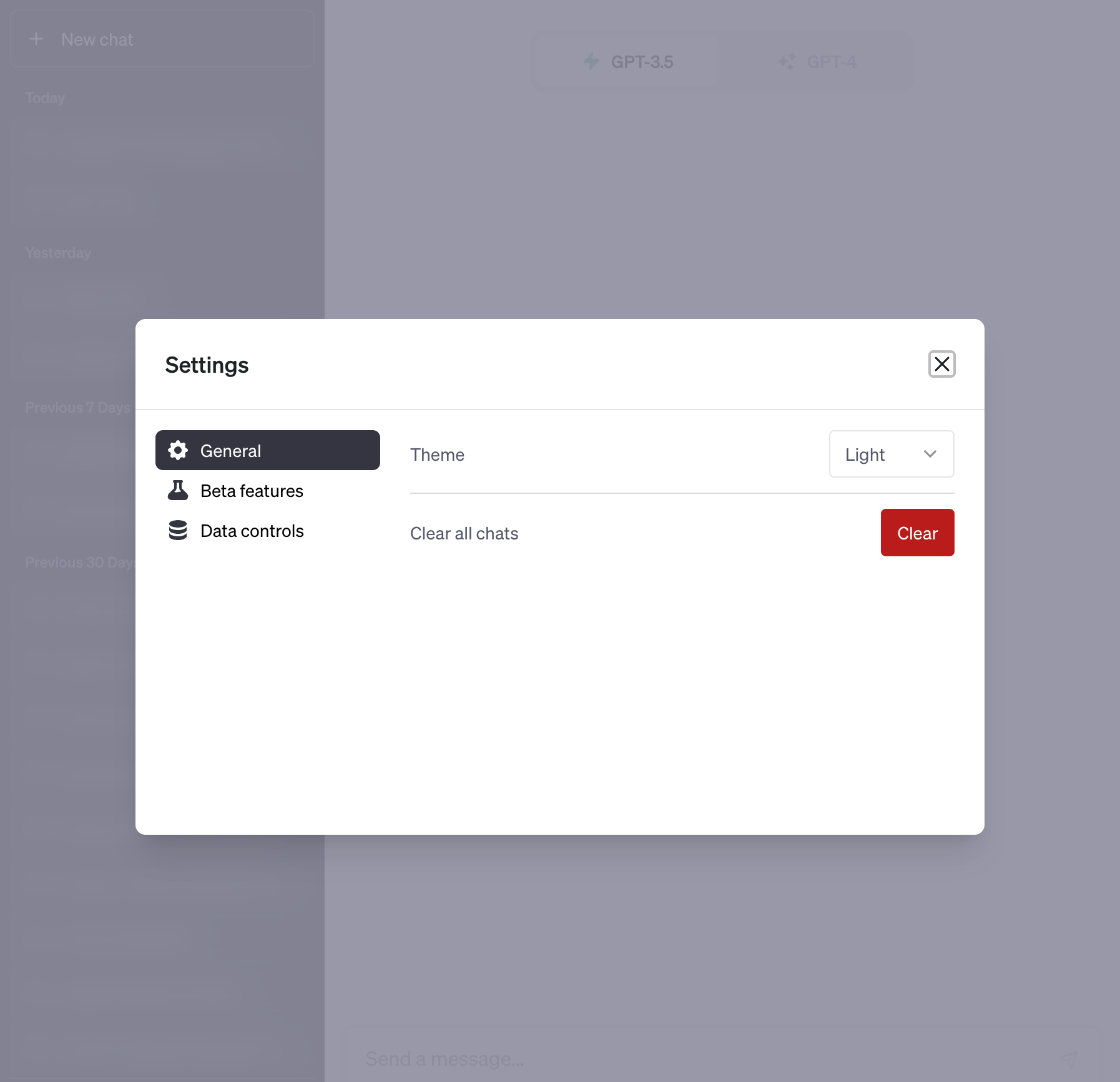 Click on Beta features
