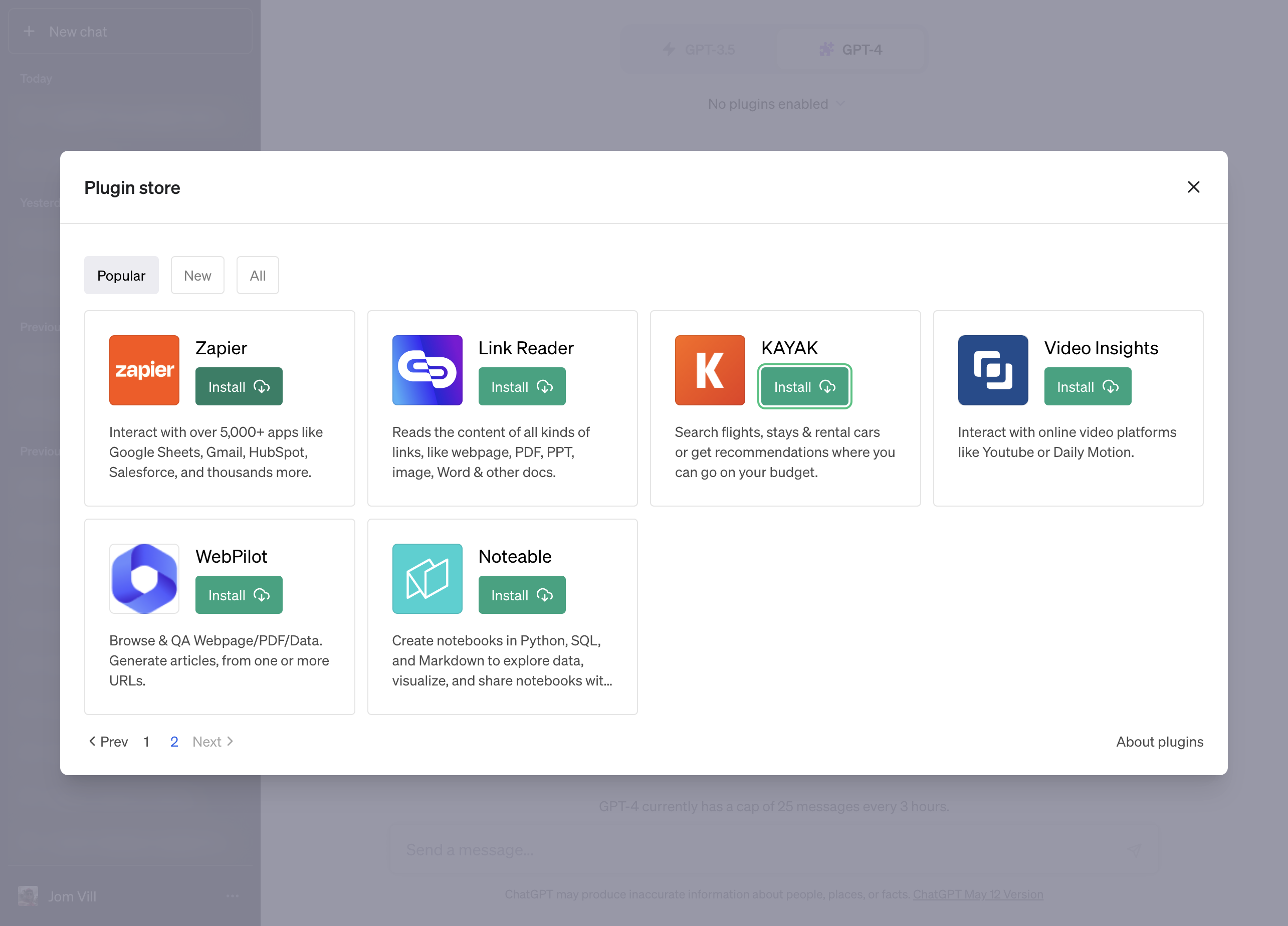 Search for "Zapier" and "Show me" to install