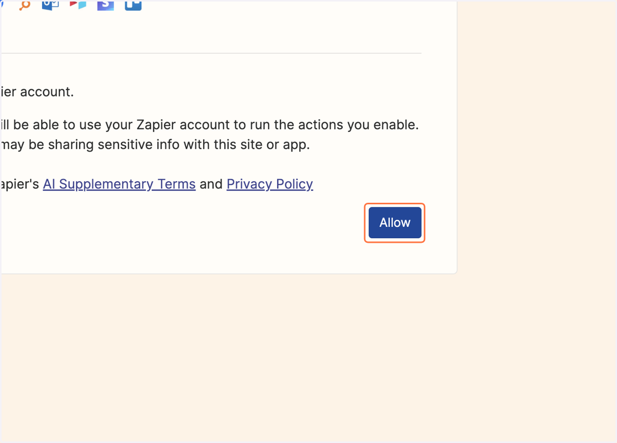Click on Allow