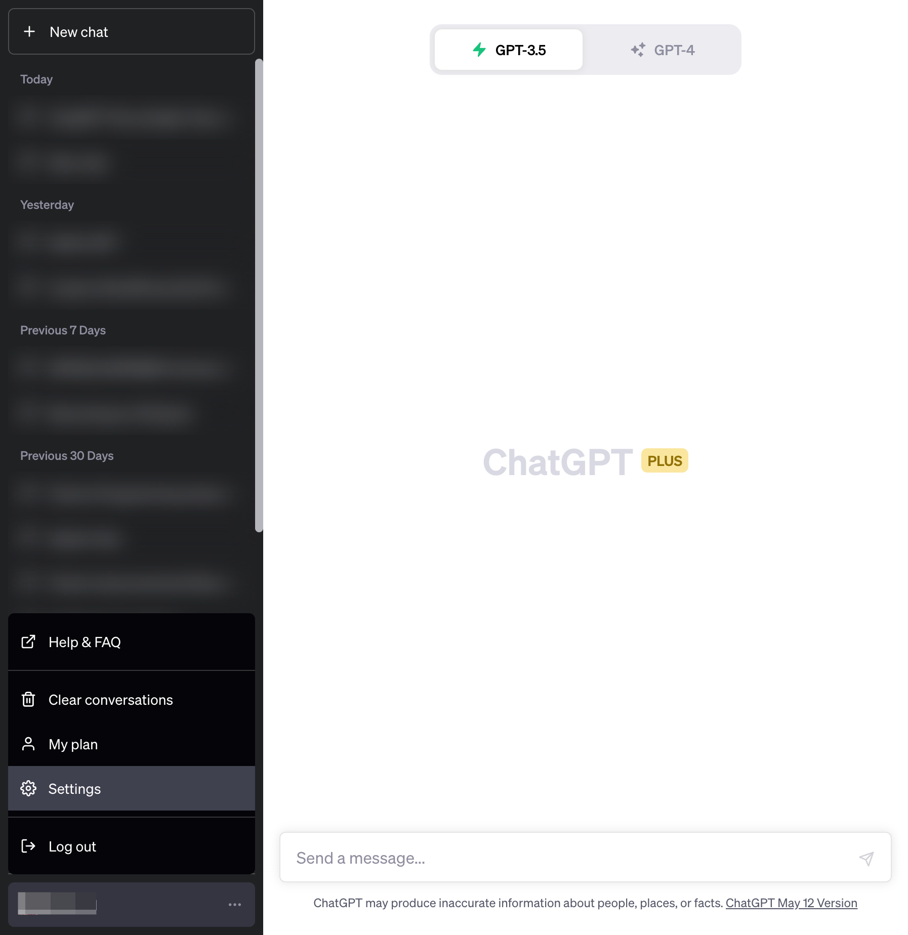 Click on Settings