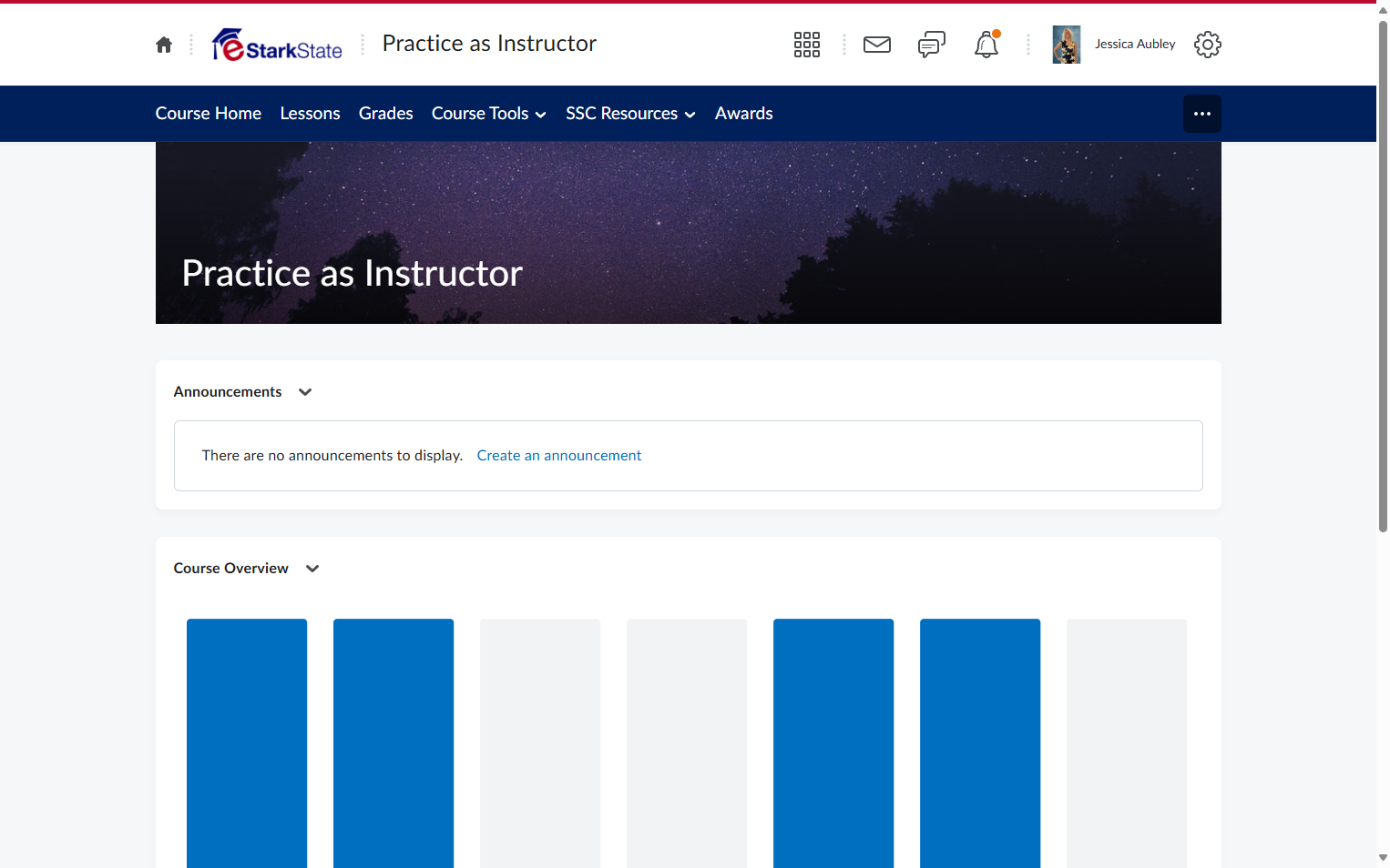 Click on Course Tools