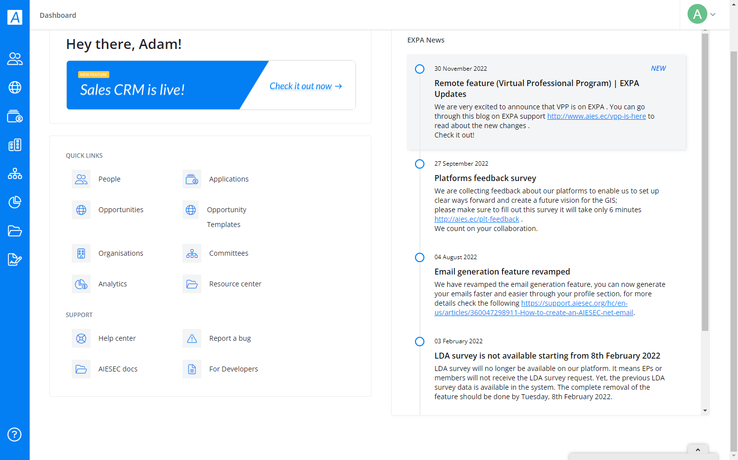 You Can Also Navigate with the Sidebar
