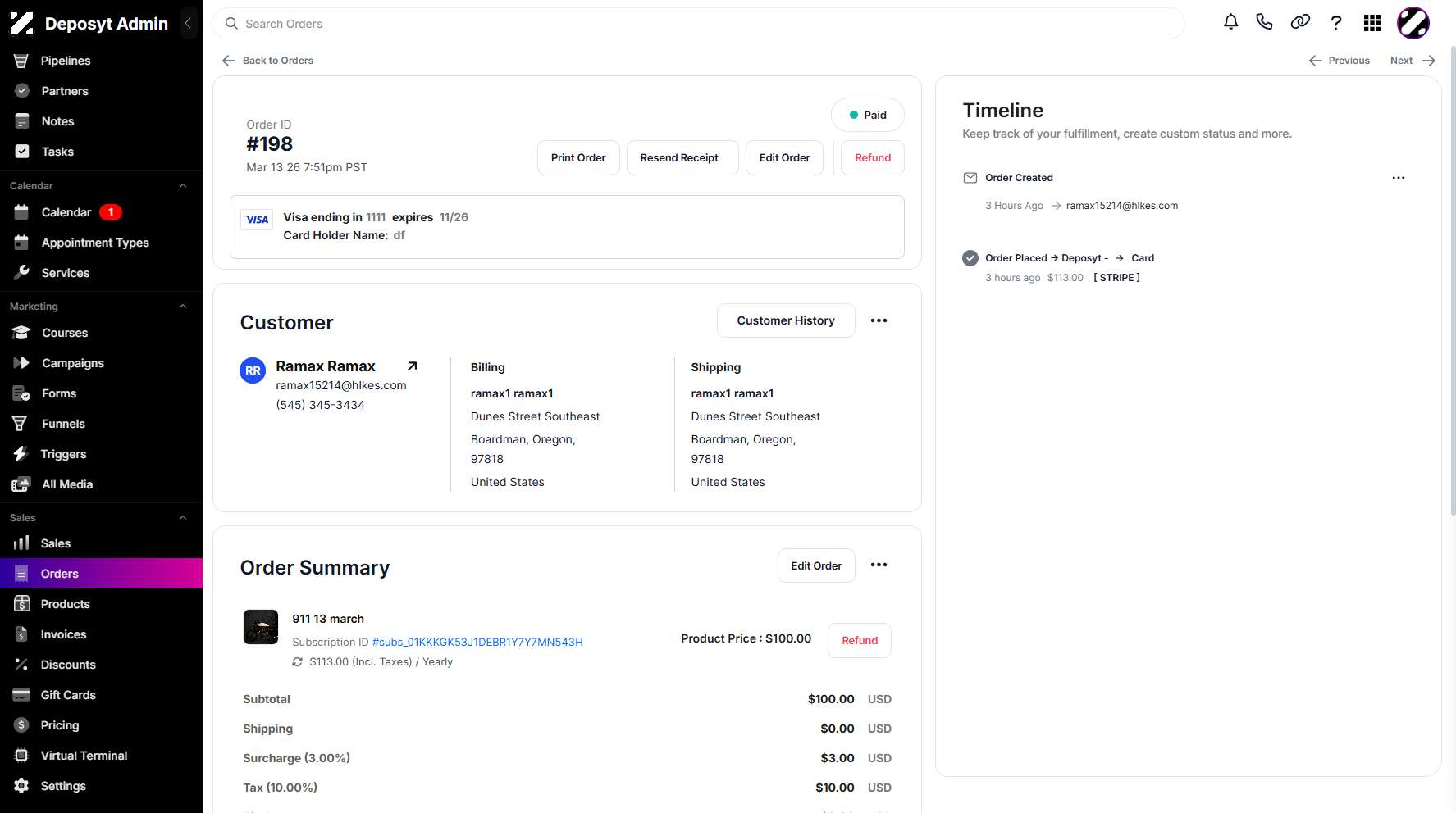 Step 4: You will then be taken to the Order Summary page.