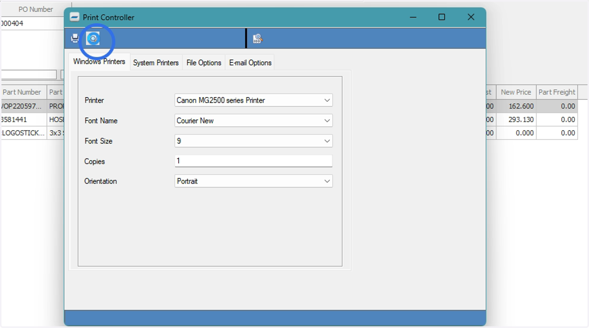 Optional: Click the icon to preview the Receiver confirmation