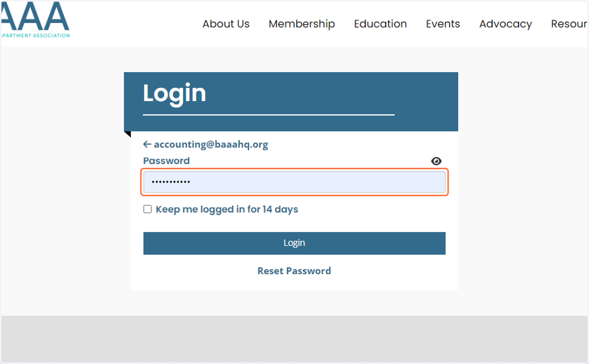Type password