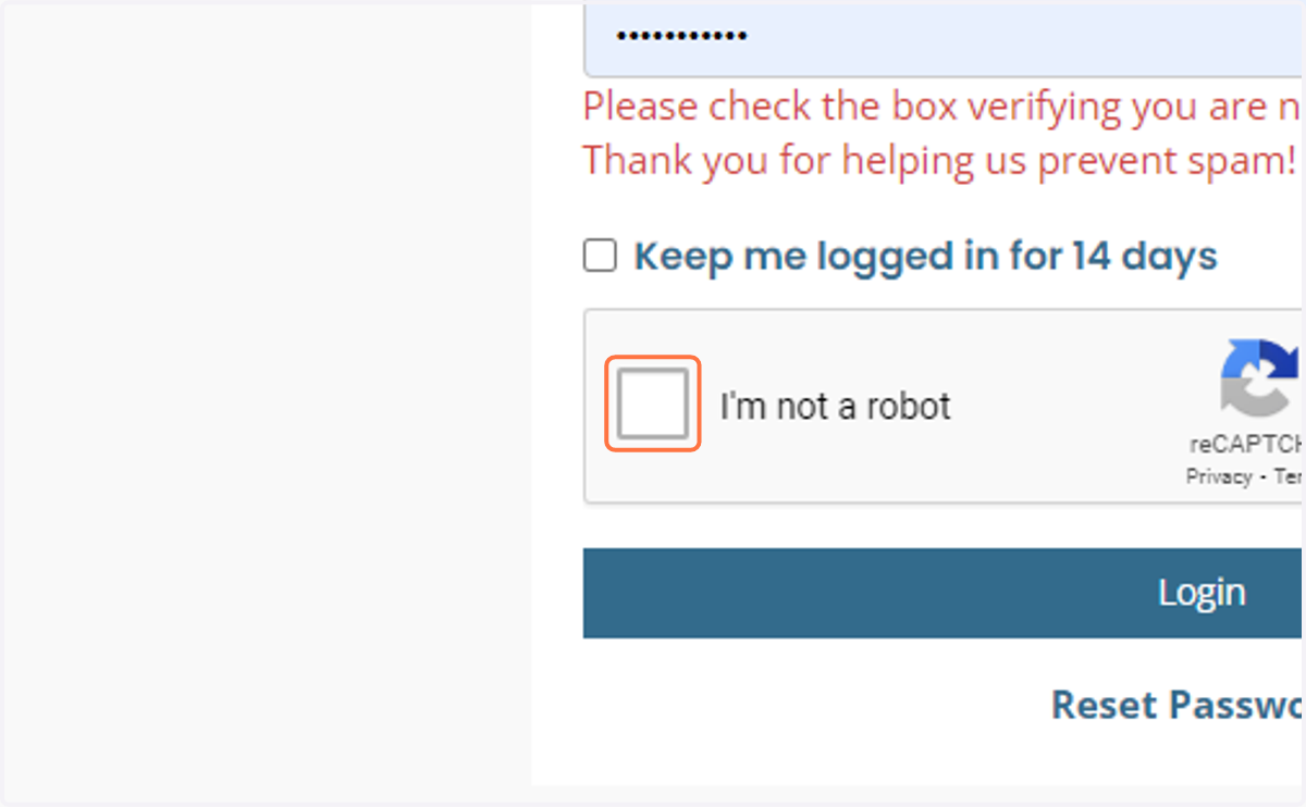 Click on "I'm not a robot"