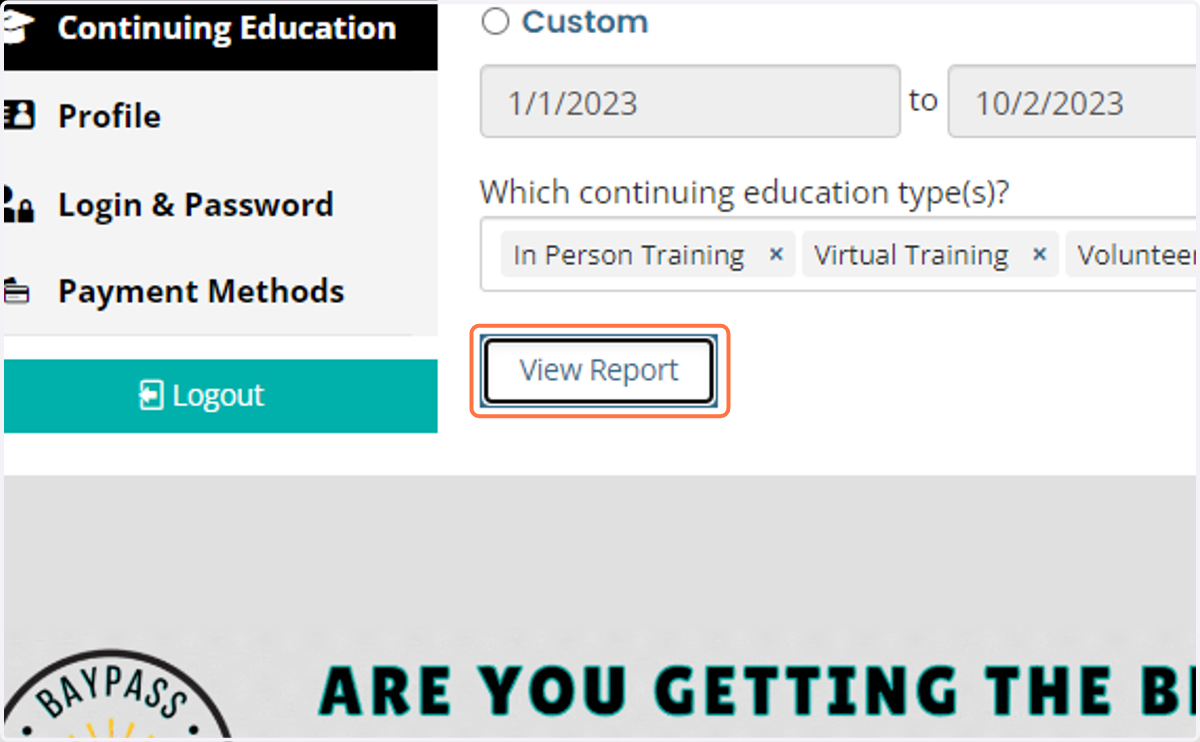 Click on View Report and Download and/or Print! All Done!