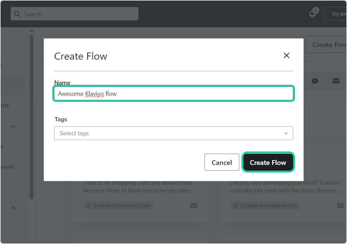 Give your flow a name and click on Create Flow