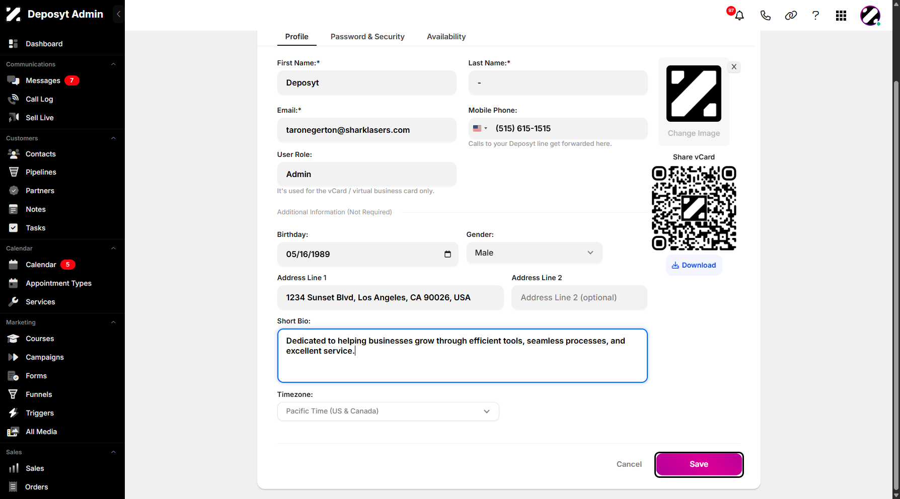 Step 13: Once all is set, click Save to apply the changes.