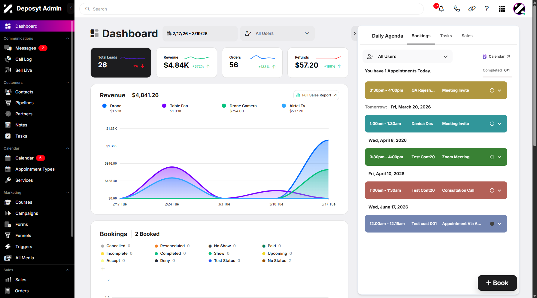 Step 1: On your dashboard, hover over the user dropdown menu in the top-right corner.