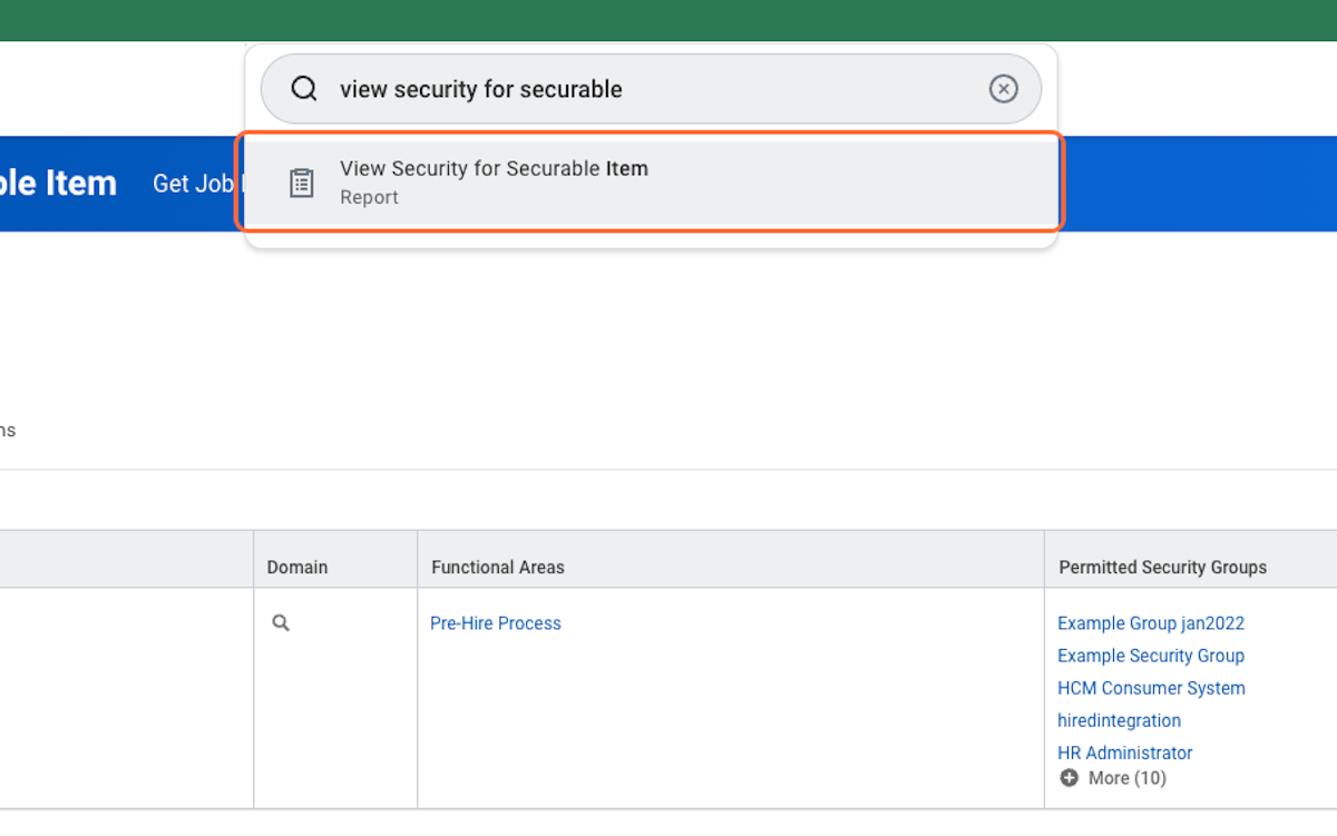 Search for "View Security for Securable Item" 