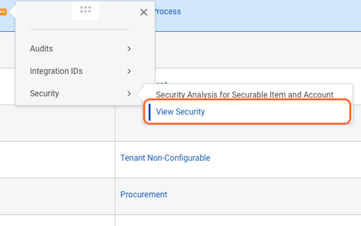 Hover over security and click on "View Security"