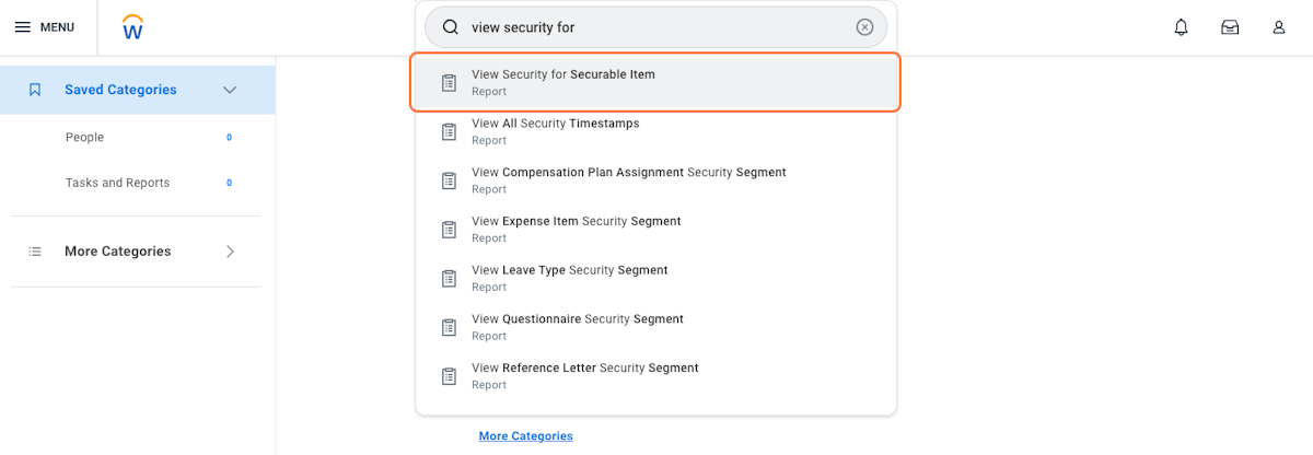 Now you'll need to add the proper permissions for your new Security Group. Search for "view security for securable item" and click the link that appears