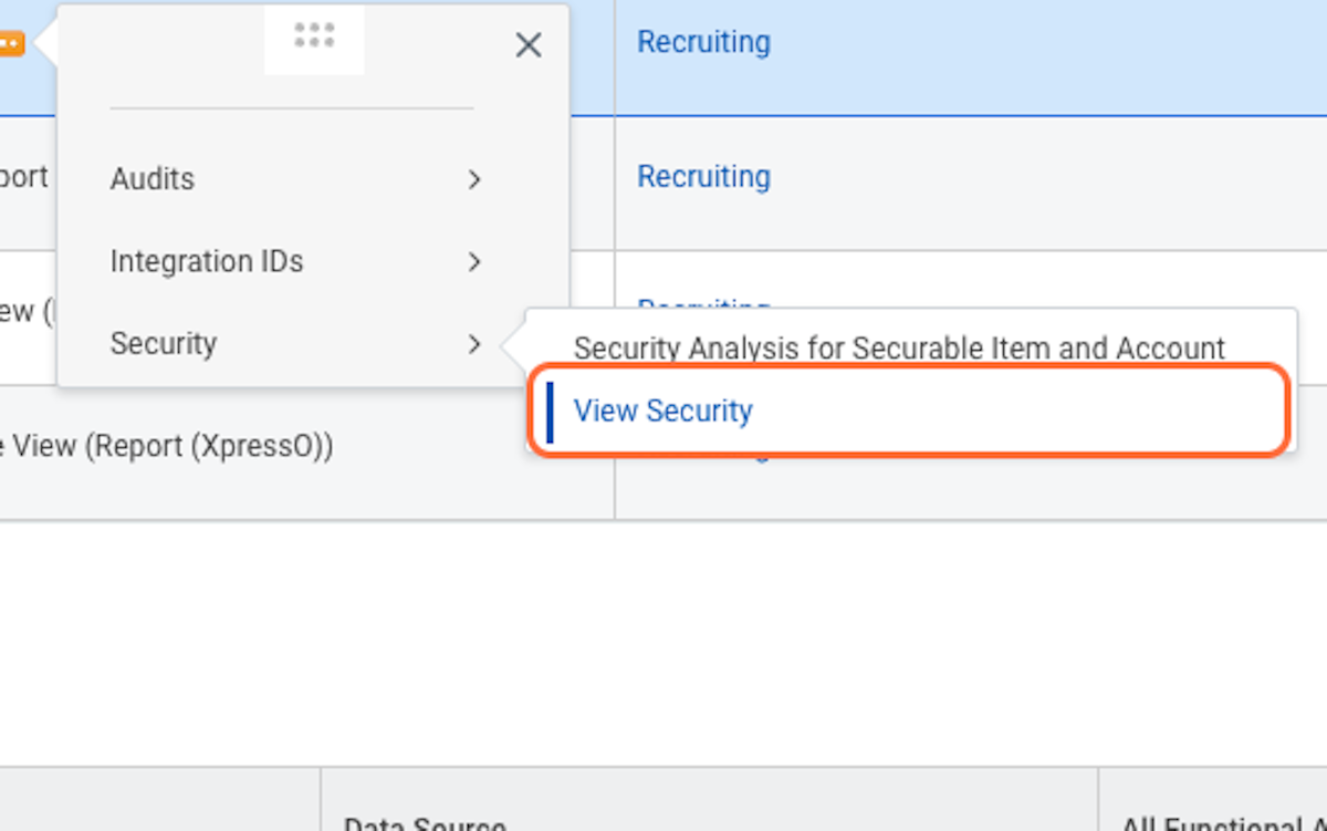 Click on Security, then View Security