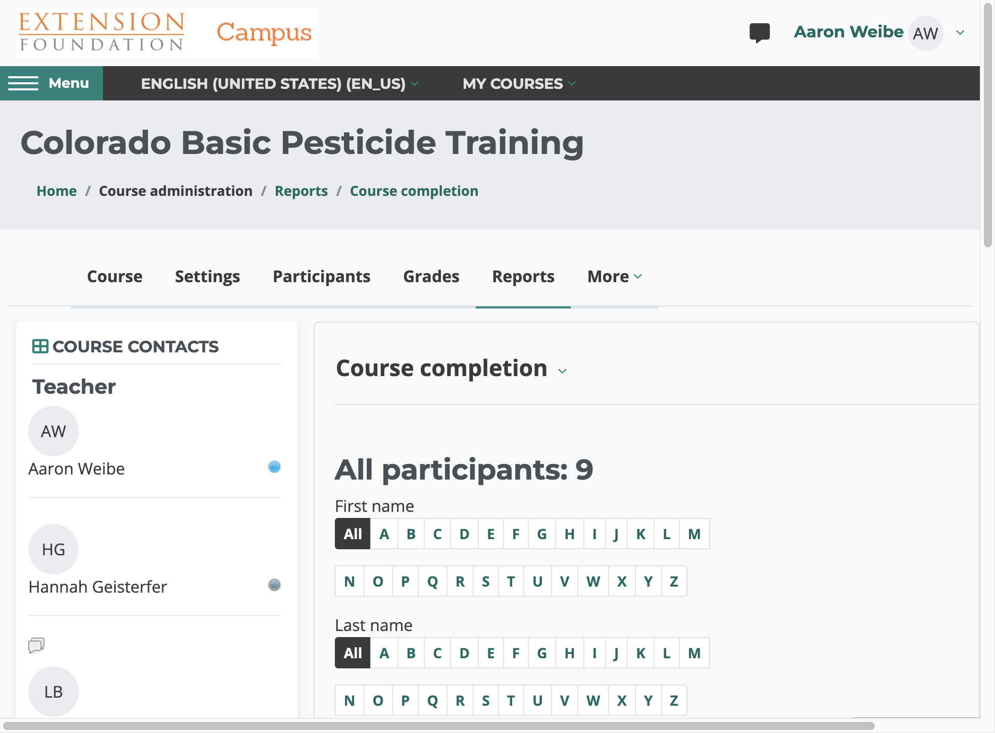 To change the category, scroll back up and click on the header. In this case, it says "Course Completion."