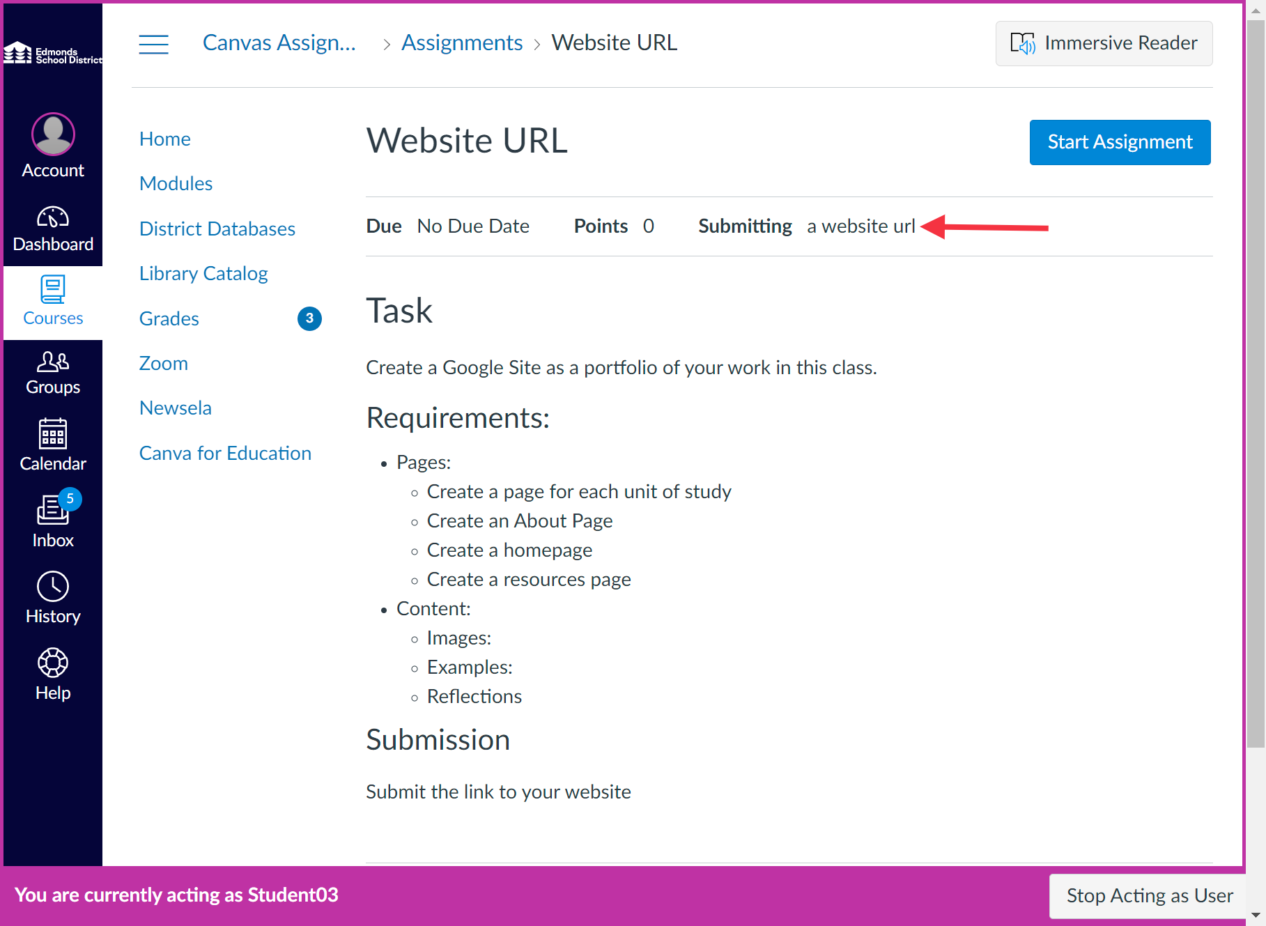 Click on Start Assignment