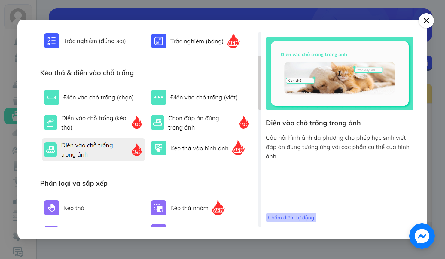 Nhấn chọn "Điền vào chỗ trống trong ảnh"
