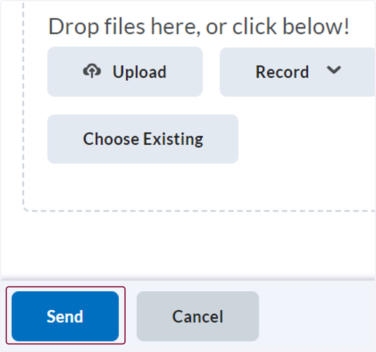 Click on Send