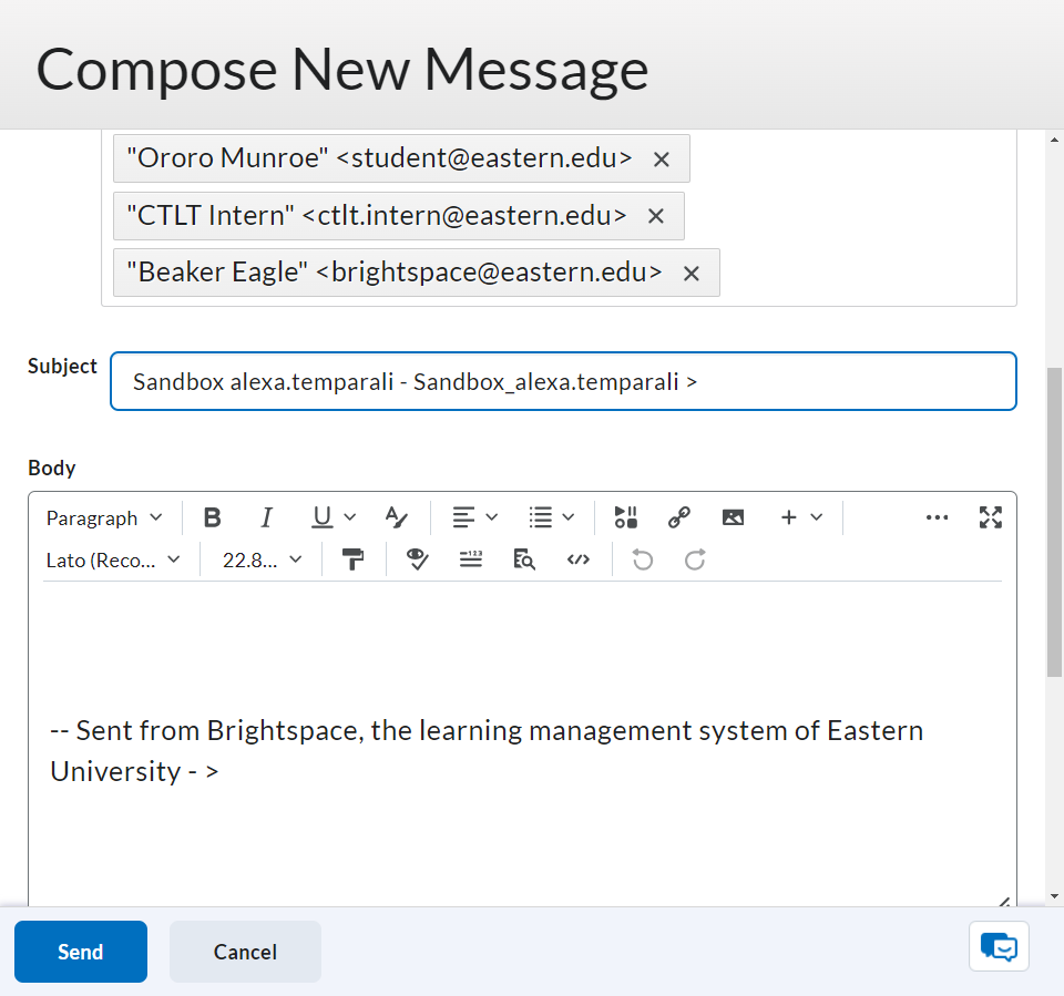 Edit the subject field