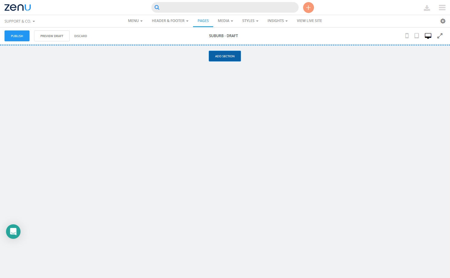 Click on ADD SECTION