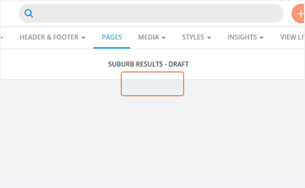 Click on ADD SECTION