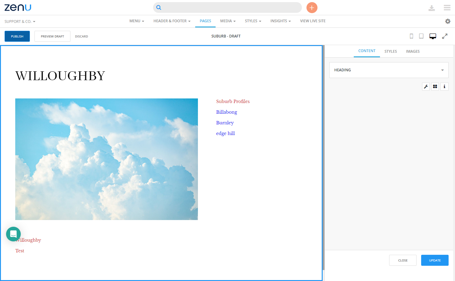 Now PUBLISH your page