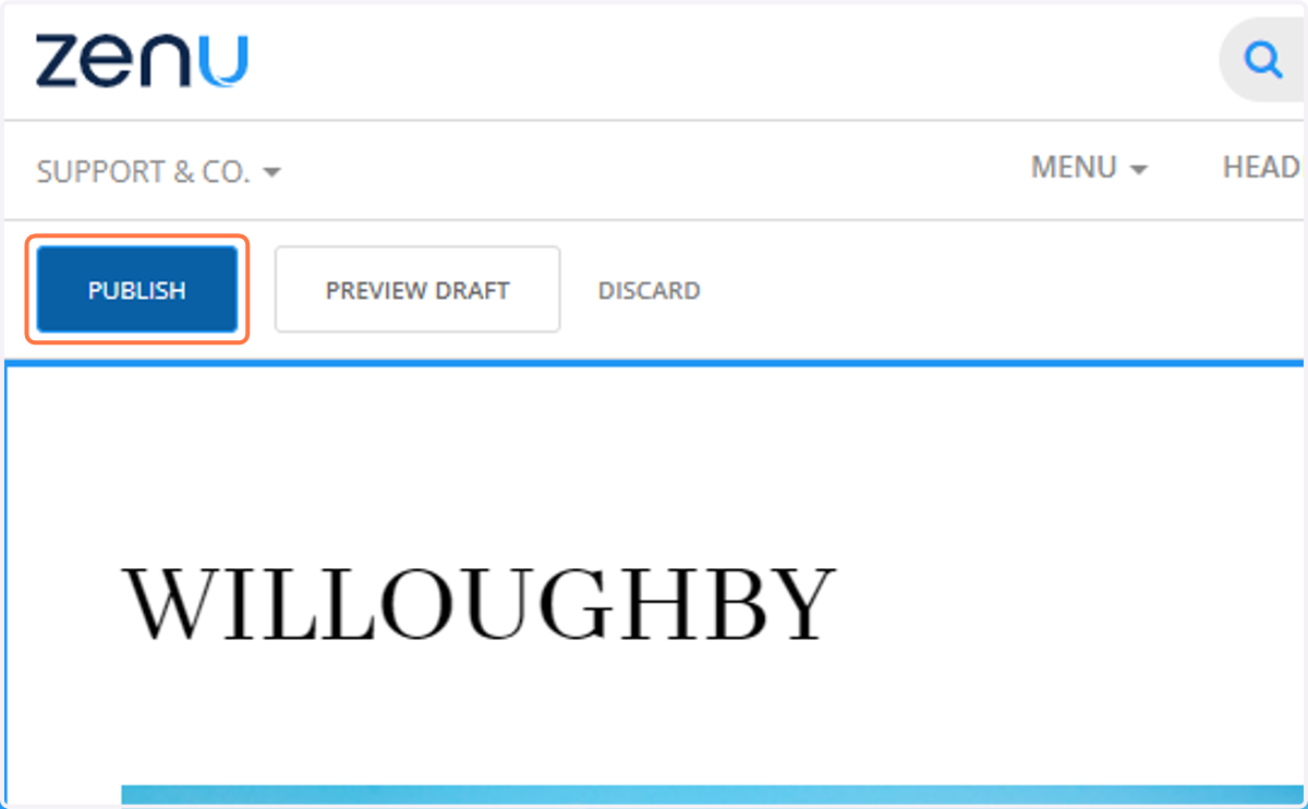 Now PUBLISH your page