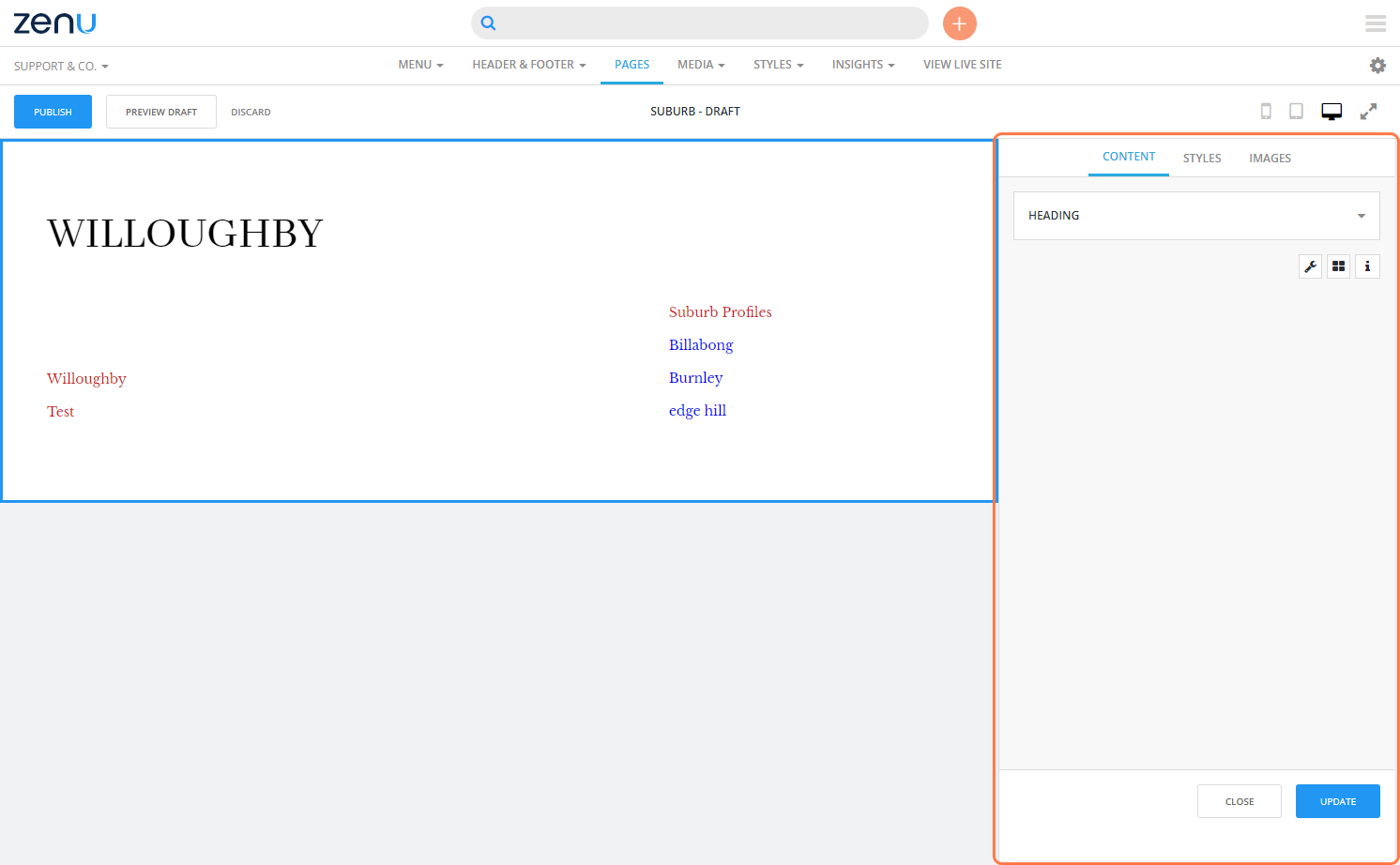 Update your content and styles to reflect your office preferences.