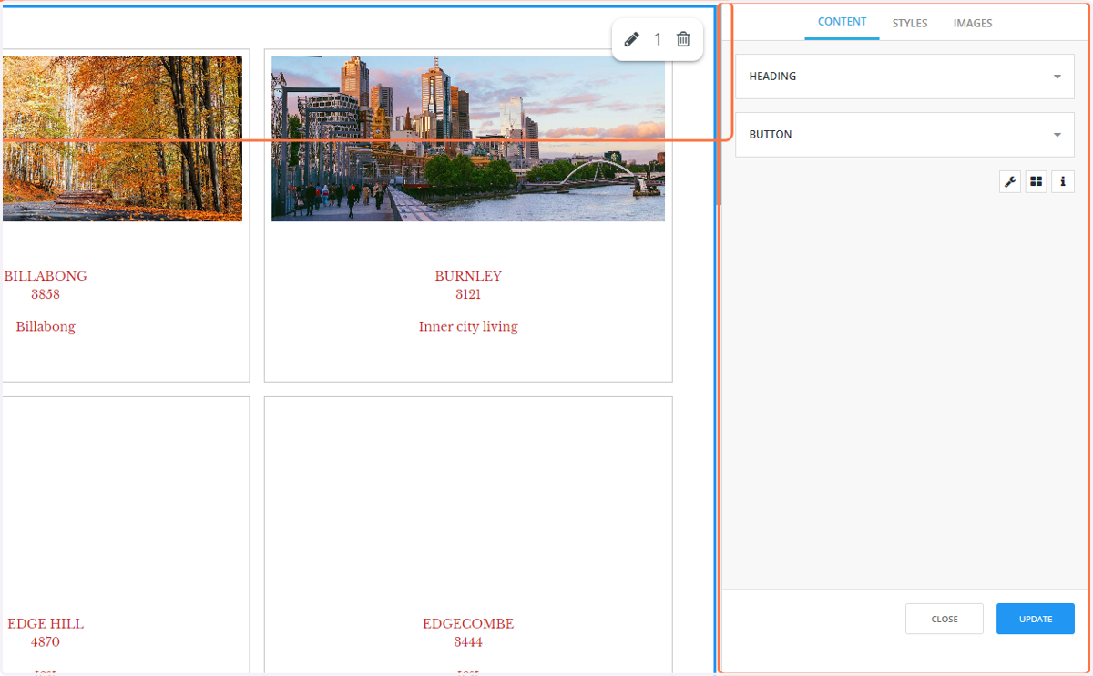 Edit the content and styles to reflect your office preferences