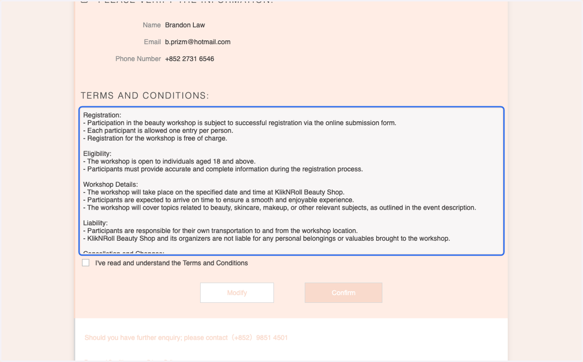 Terms and Conditions