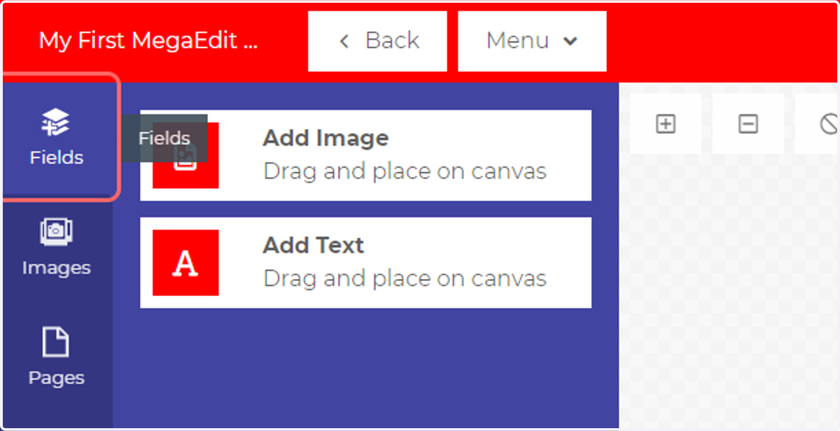 Click on Fields