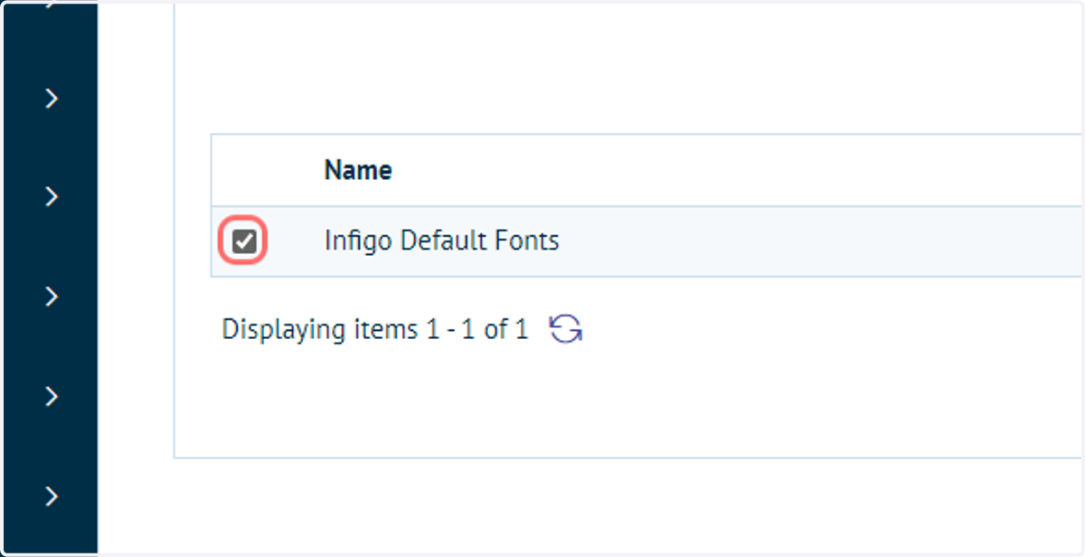 Select font sets