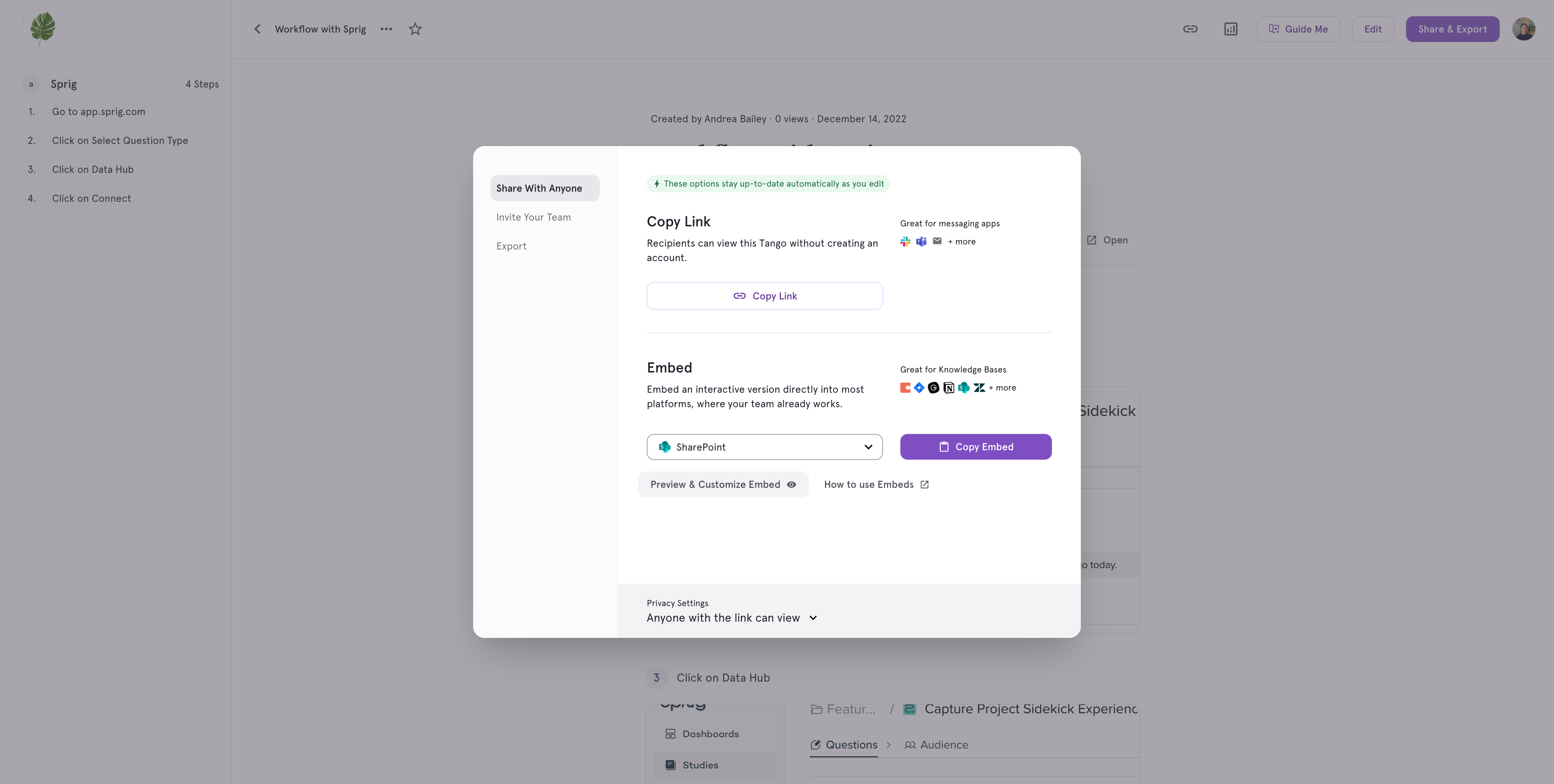 Click on Preview & Customize Embed to further customize