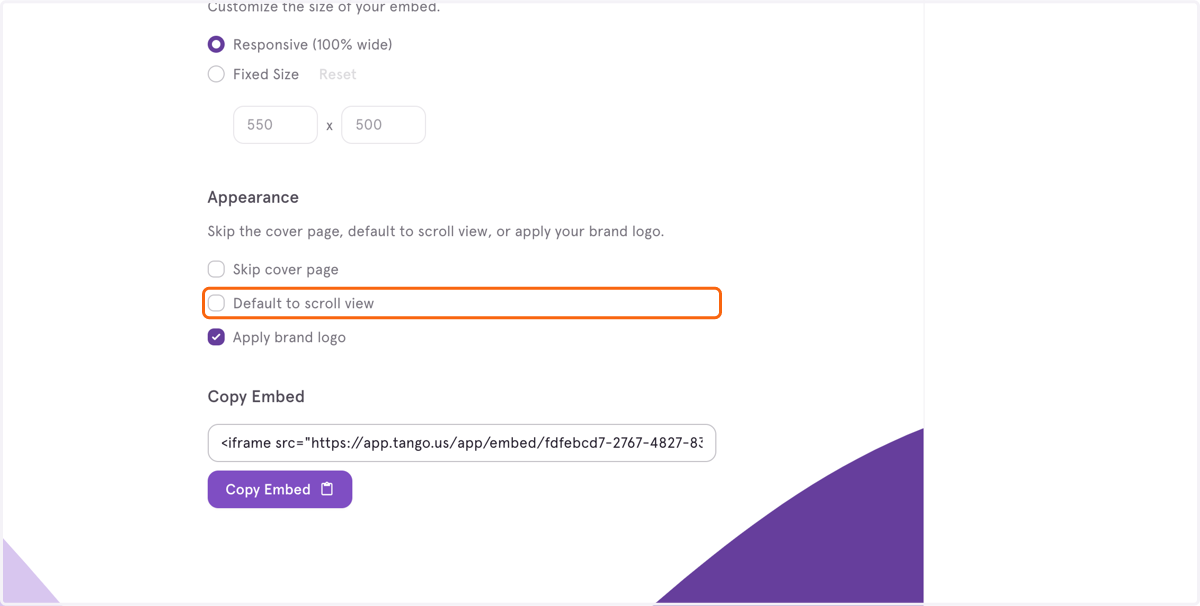 You can also default to scroll view...