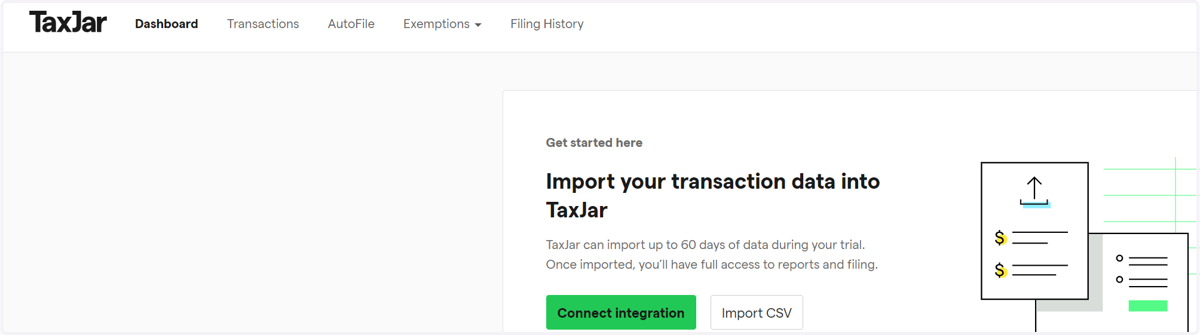 Next, you will need to obtain your API key from your TaxJar account. Begin by navigating to TaxJar and logging in to your account