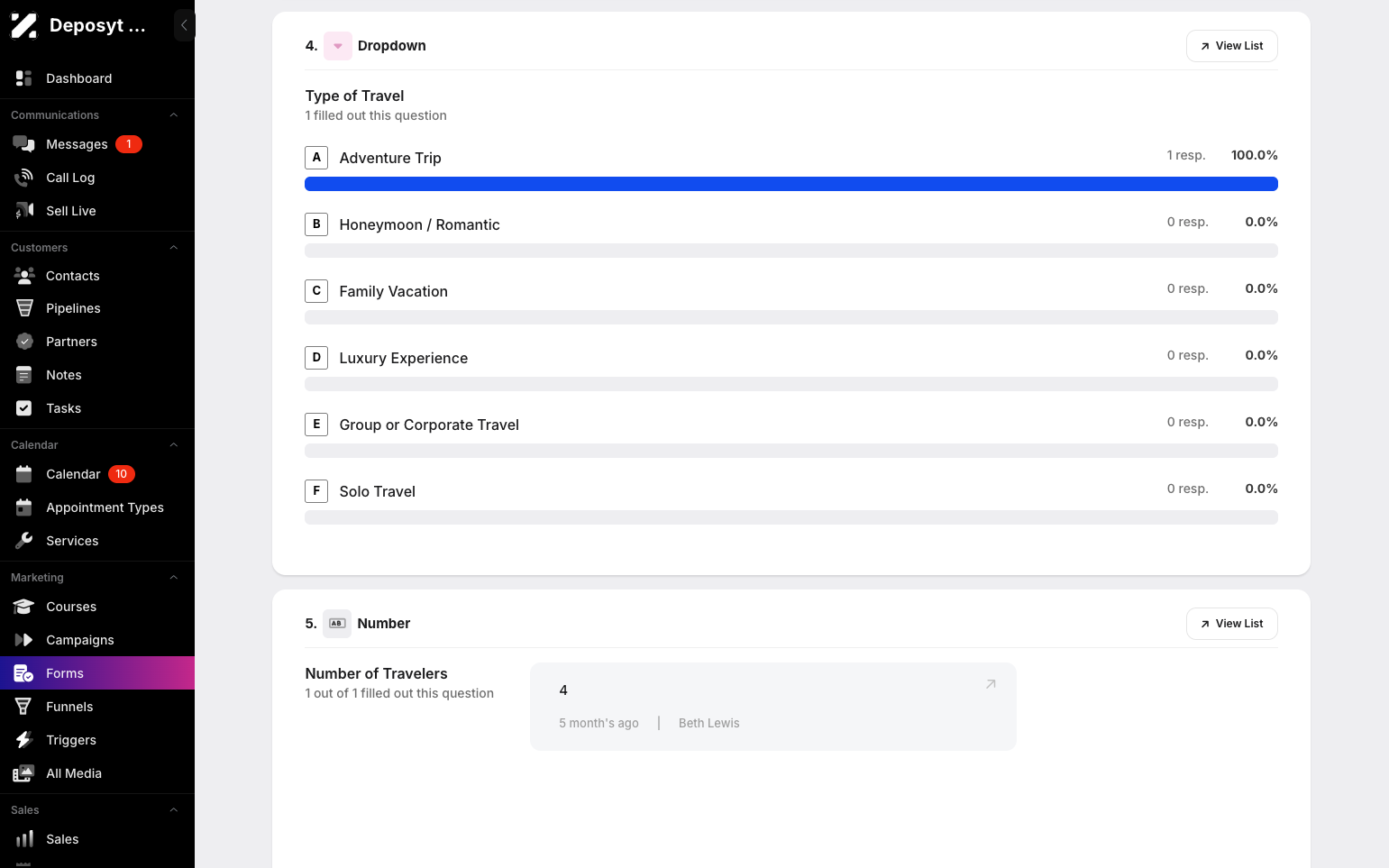 Step 13: Finally, it shows the questions with numeric answers.