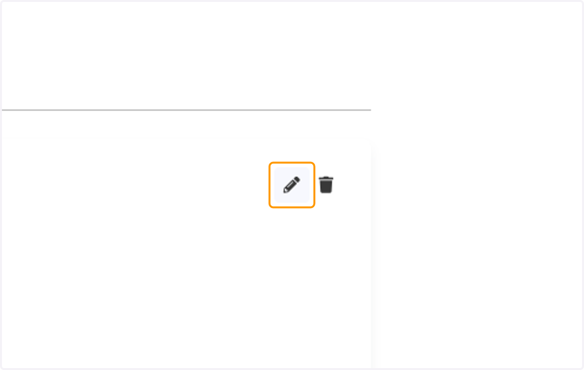 Click on the pencil icon to edit each section