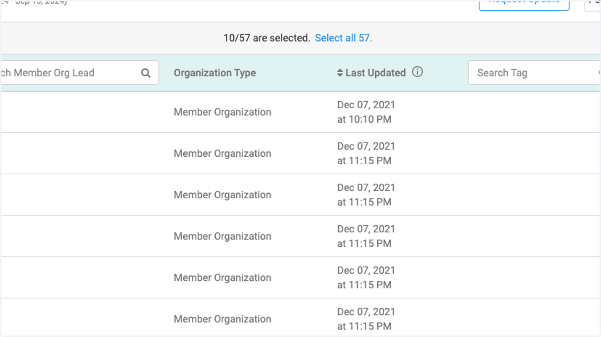 Select All to export a report and click on Select all