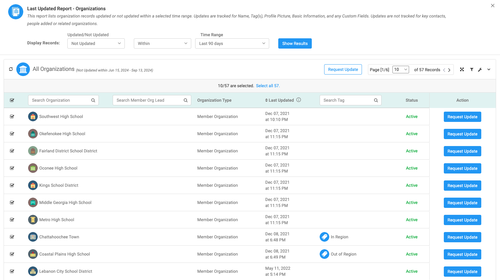 Click on Select all to make sure all are included in the export