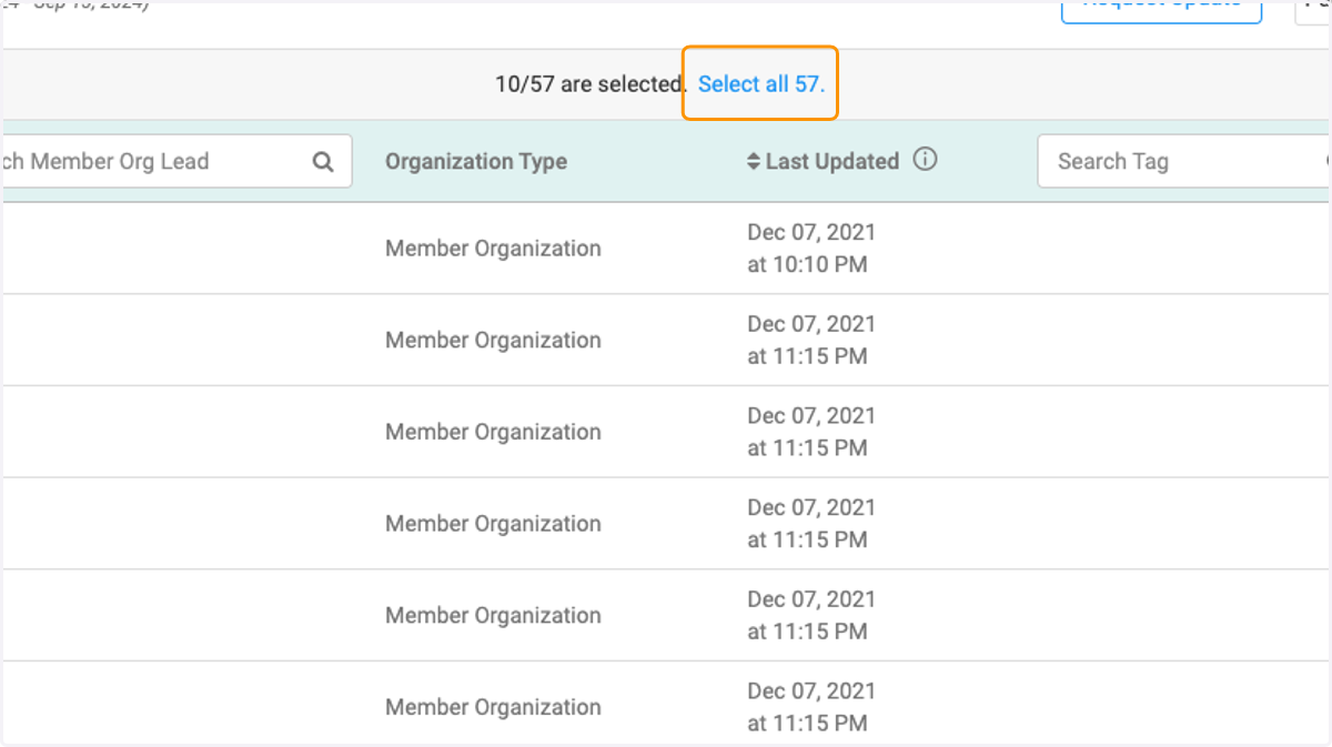 Click on Select all to make sure all are included in the export