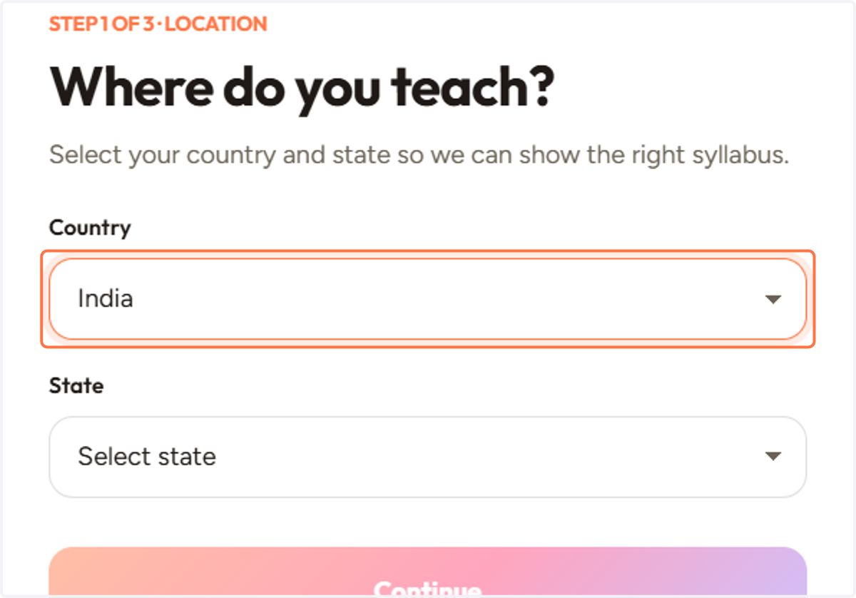 Select your Country