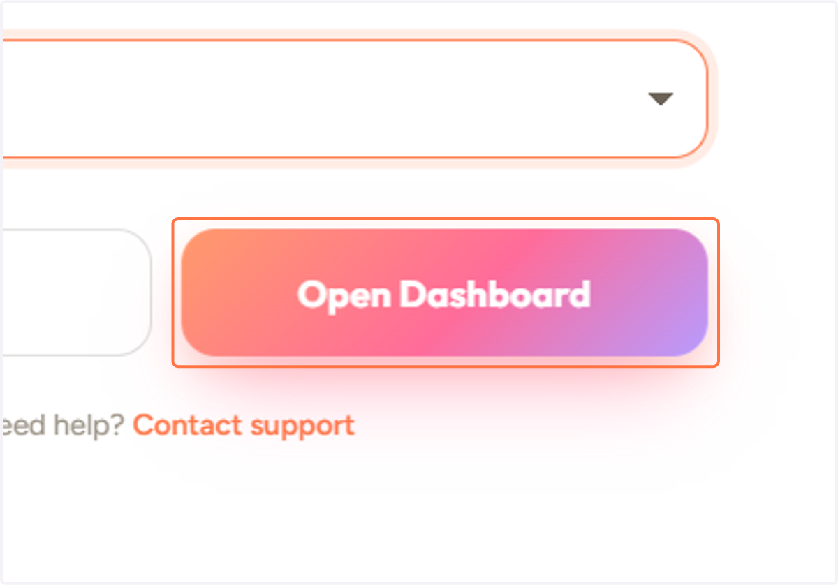 Click on Open Dashboard