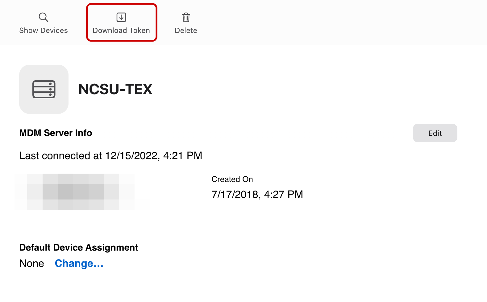 Click Download Token
