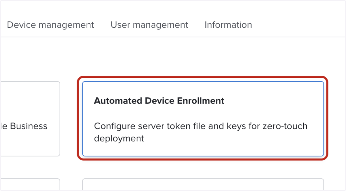 Click on Automated Device Enrollment