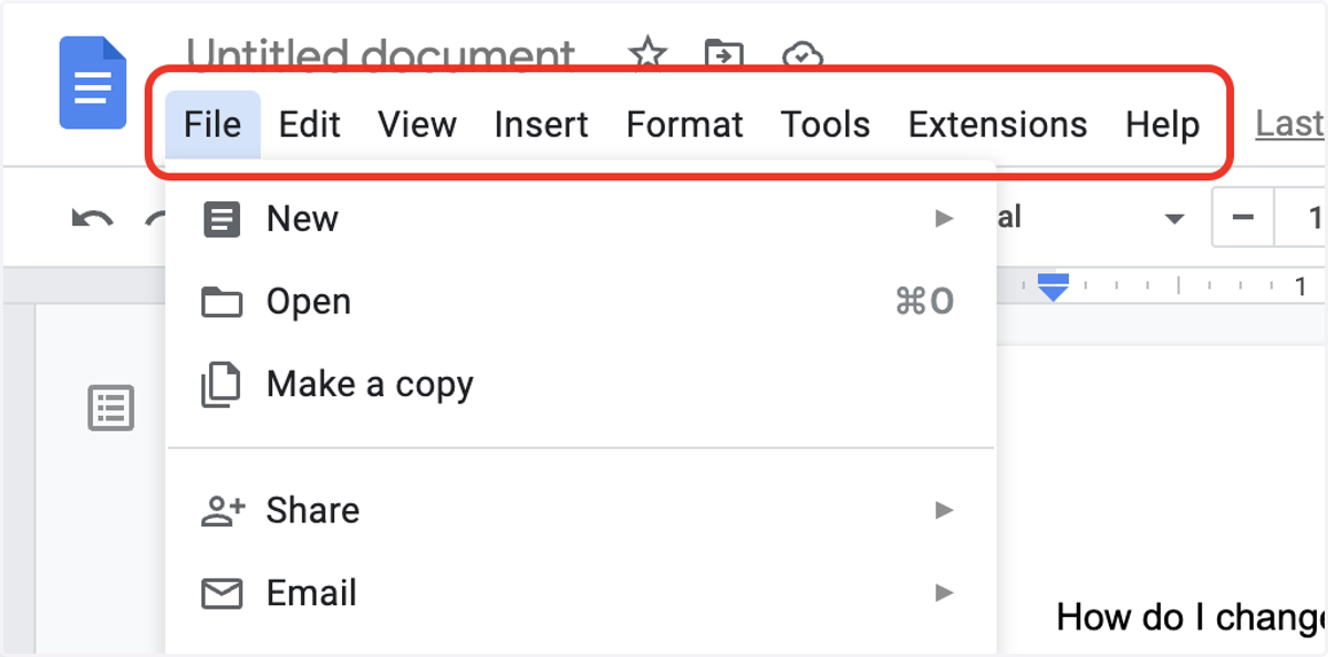 Click on File